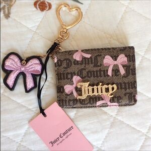 Juicy Couture pink Bow card holder